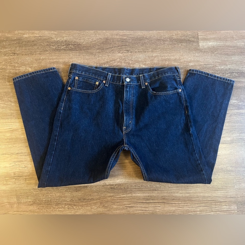 Levi's 505 Regular Fit Straight Leg Blue‎ Jeans Pants Men's Size 40x30 EUC F10